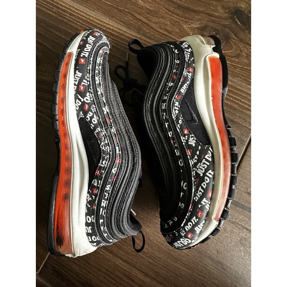 Nike Air Max 97 Just Do It Black White Red Men's Running Shoes Size‎ 7.5
